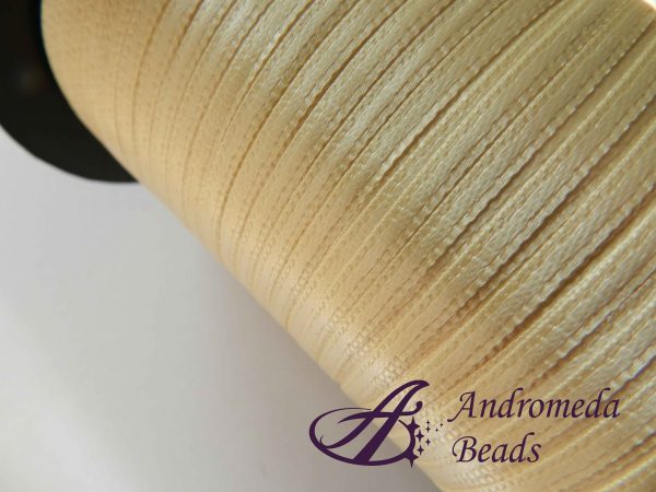 Nastro Doppio Raso 3mm colore Crema Rotolo 200m