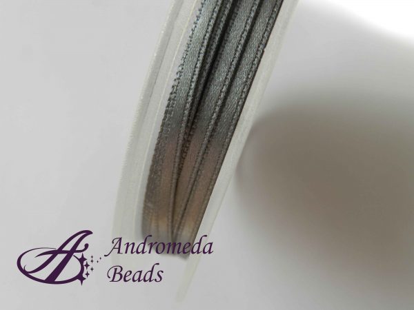 Nastro Doppio Raso 3mm colore Grigio Rotolo 50m