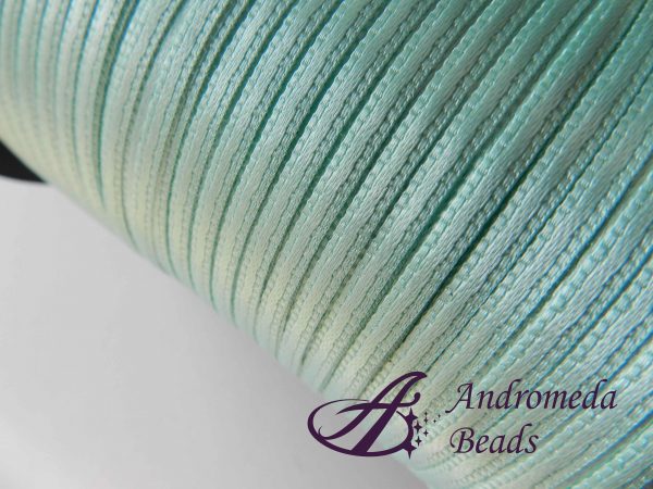 Nastro Doppio Raso 3mm colore Verde stile tiffany Rotolo 200m