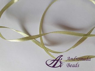 Nastro Doppio Raso 3mm colore Verde Chiaro Rotolo 50m