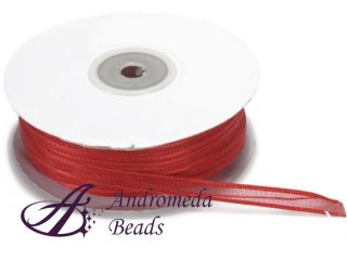 Nastro Velo con Tirante 6mm colore Rosso Rotolo 50m