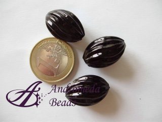 Ovale in Acrilico 22x13mm colore Nero