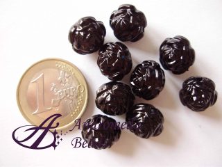 10 Rose in Acrilico 12x10mm colore Nero