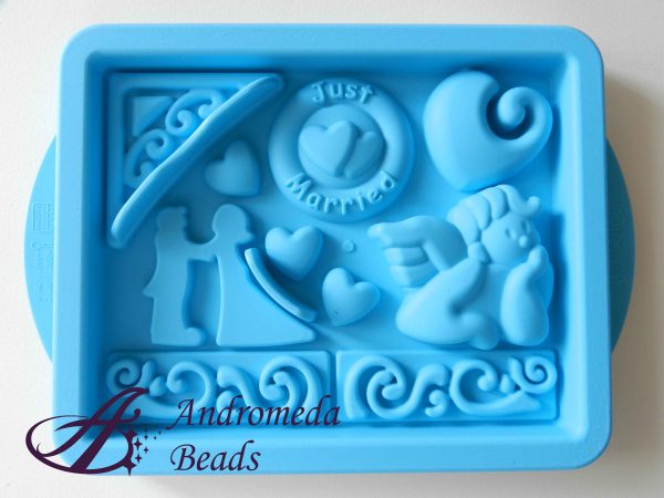 1 Stampo Pebeo per Resina/Fimo/Gesso in Silicone Matrimonio