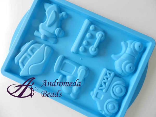 1 Stampo Pebeo per Resina/Fimo/Gesso in Silicone Trasporti