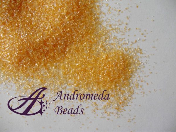 Zucchero di Vetro Colorato Arancio per Fimo e Decorazioni 100gr