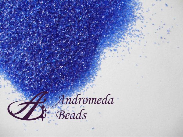 Zucchero di Vetro Colorato Blu per Fimo e Decorazioni 100gr
