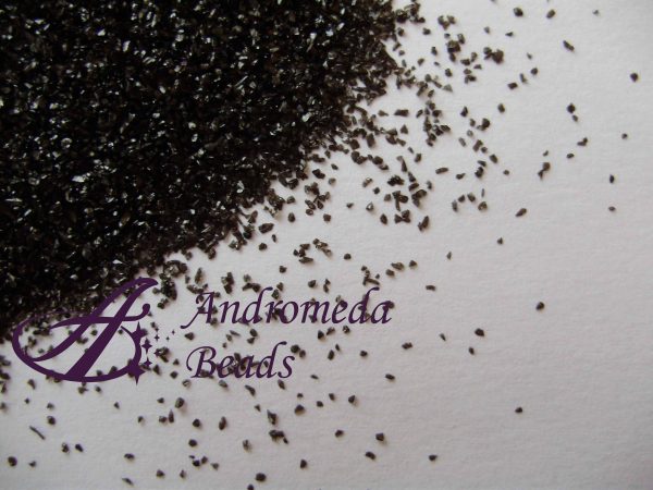 1 Bustina di Zucchero di Vetro Nero per Fimo e Decorazioni 20gr