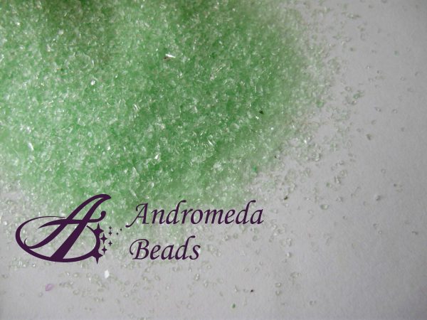 Zucchero di Vetro Colorato Verde Chiaro per Fimo e Decorazioni 100gr