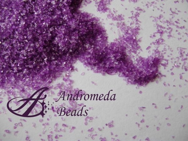 1 Bustina di Zucchero di Vetro Viola per Fimo e Decorazioni 20gr
