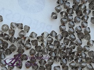10 Cristalli Preciosa bicono 4mm Black Diamond