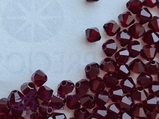 10 Cristalli Preciosa bicono 4mm Garnet