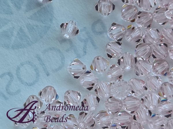 10 Cristalli Preciosa bicono 4mm Light Rose