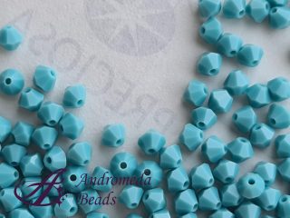 10 Cristalli Preciosa bicono 4mm Turquoise